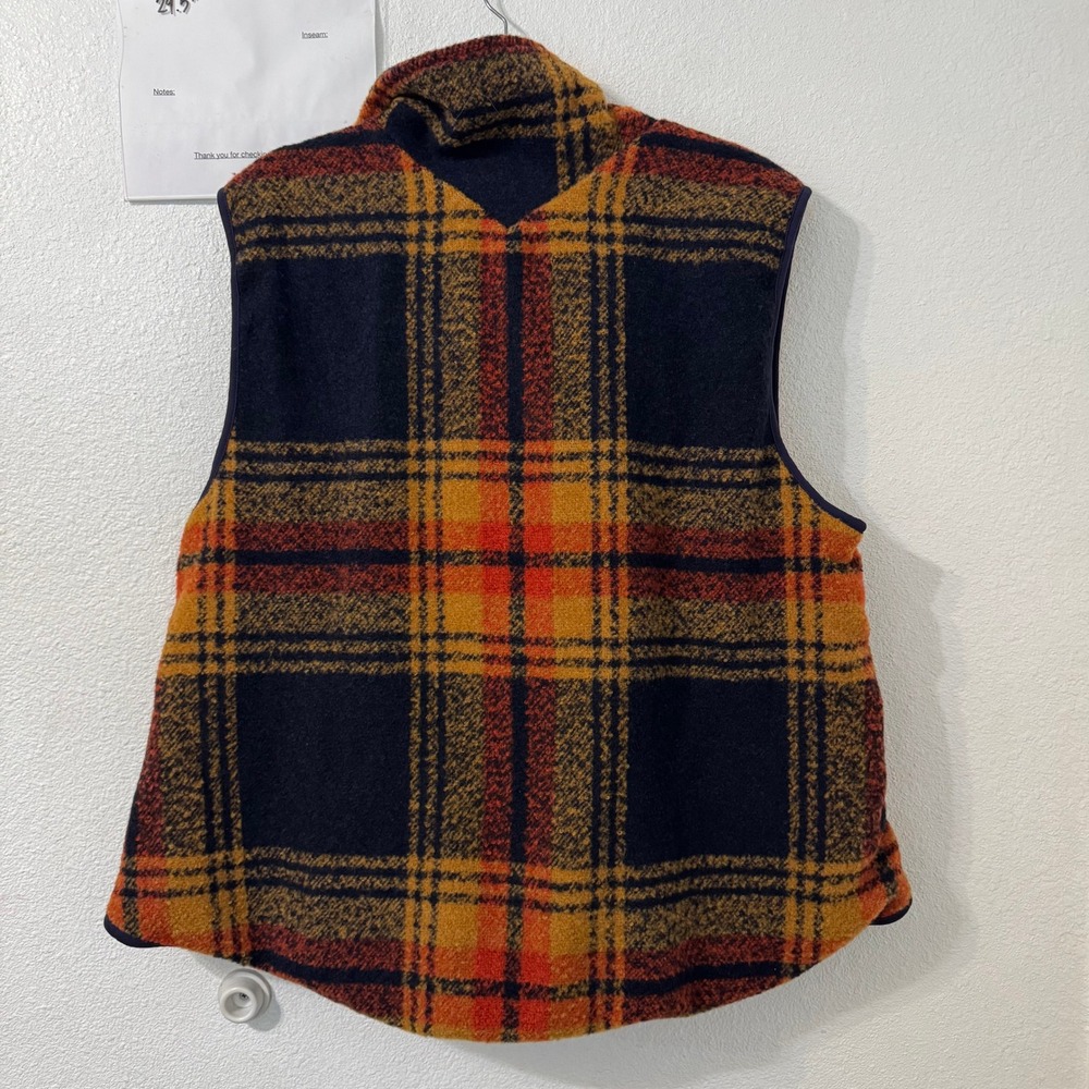 We The Free People Plaid Vest M Sleeveless Snap Front‎ Pockets Gorpcore Boho - Picture 4 of 9